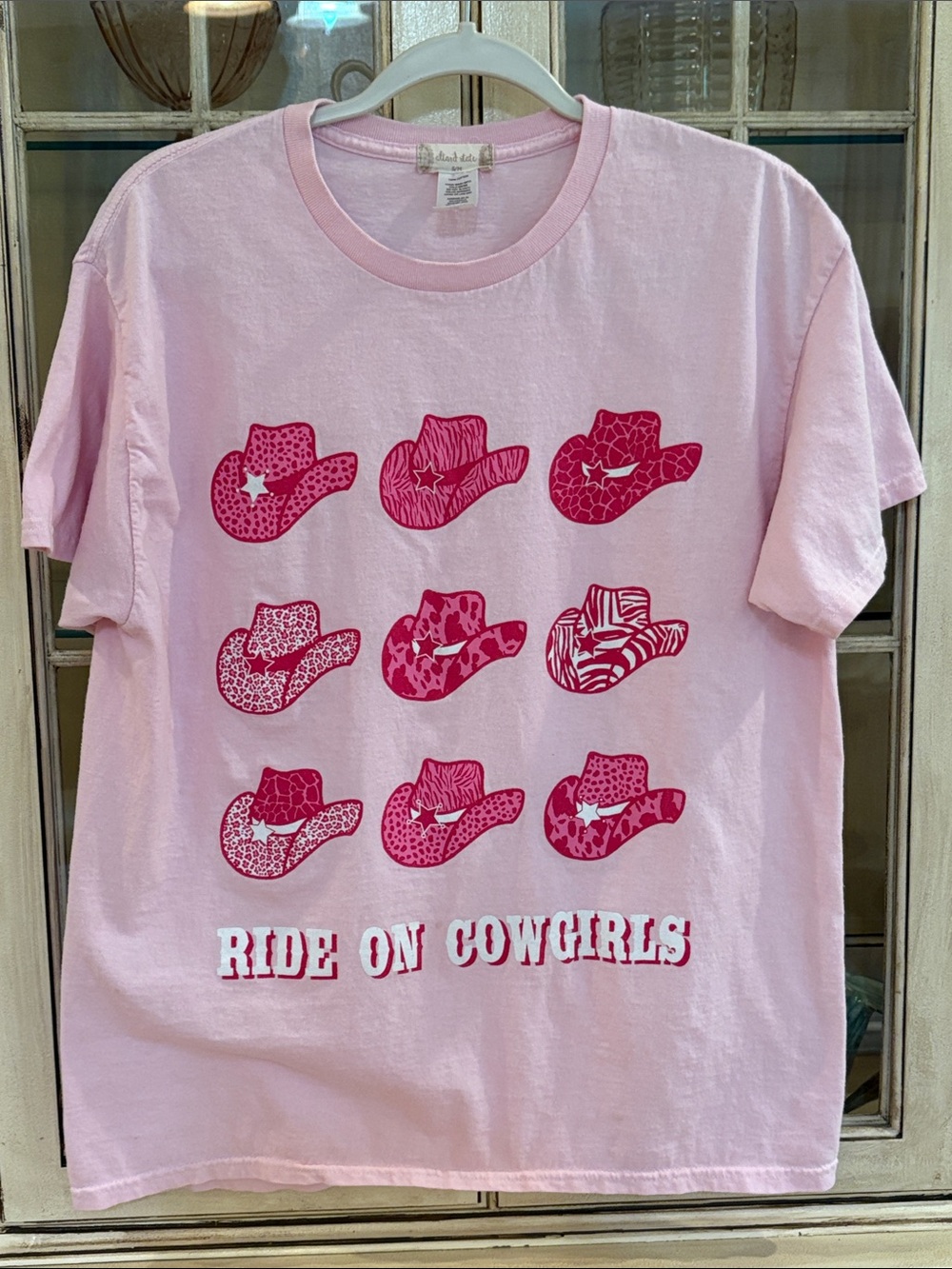 100% Cotton Altar'd State Pink 'Ride On Cowgirls' Tee